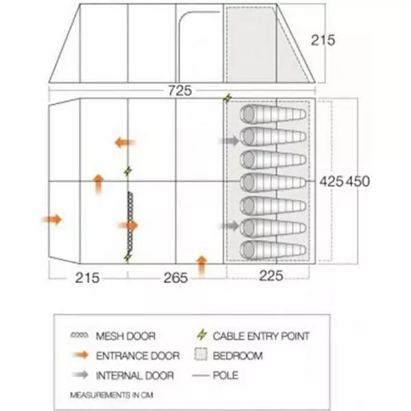 Vango Casa Lux 7 Person Family Tent - Image 3
